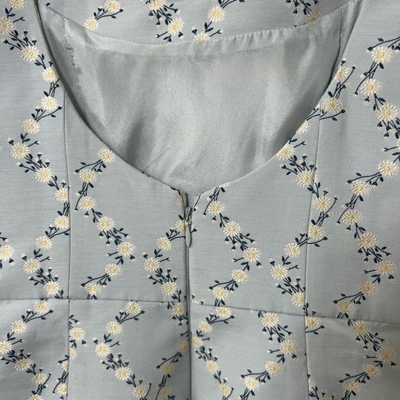 Markarian Edward Corset Blue Floral Print Midi Dress 2 NWT - Picture 6 of 12